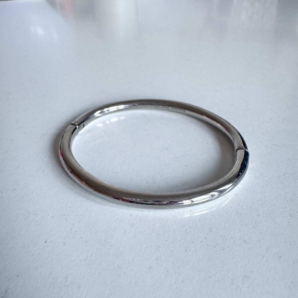 bangle bracelet, silver